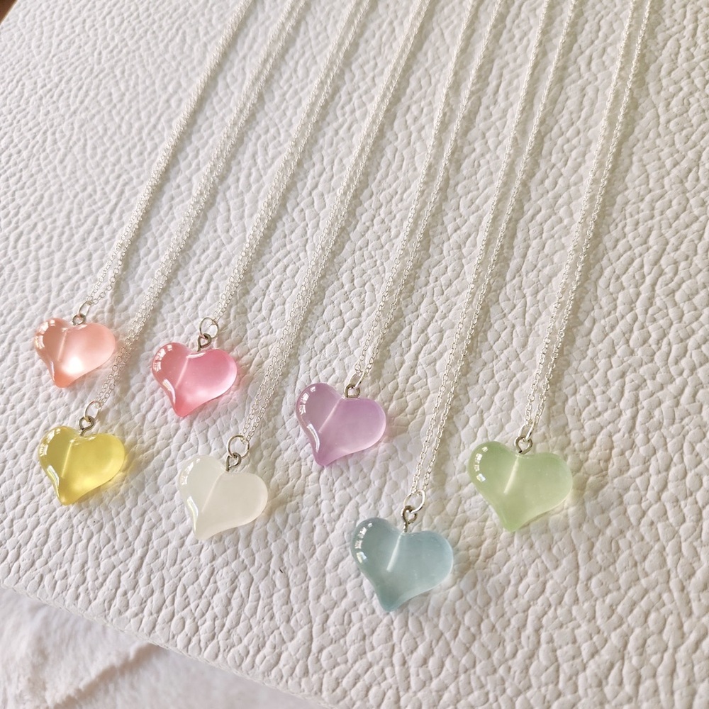 Pastel Heart Bubble Necklace - Picture 1 of 10